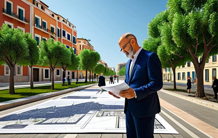 **

"A responsible urban planner, fully clothed in professional attire, reviews blueprints for a sustainable urban development project in a sunny Mediterranean city. The scene features green spaces, modern buildings, and families enjoying public parks. Safe for work, appropriate content, perfect anatomy, natural proportions, professional, family-friendly, modest."

**