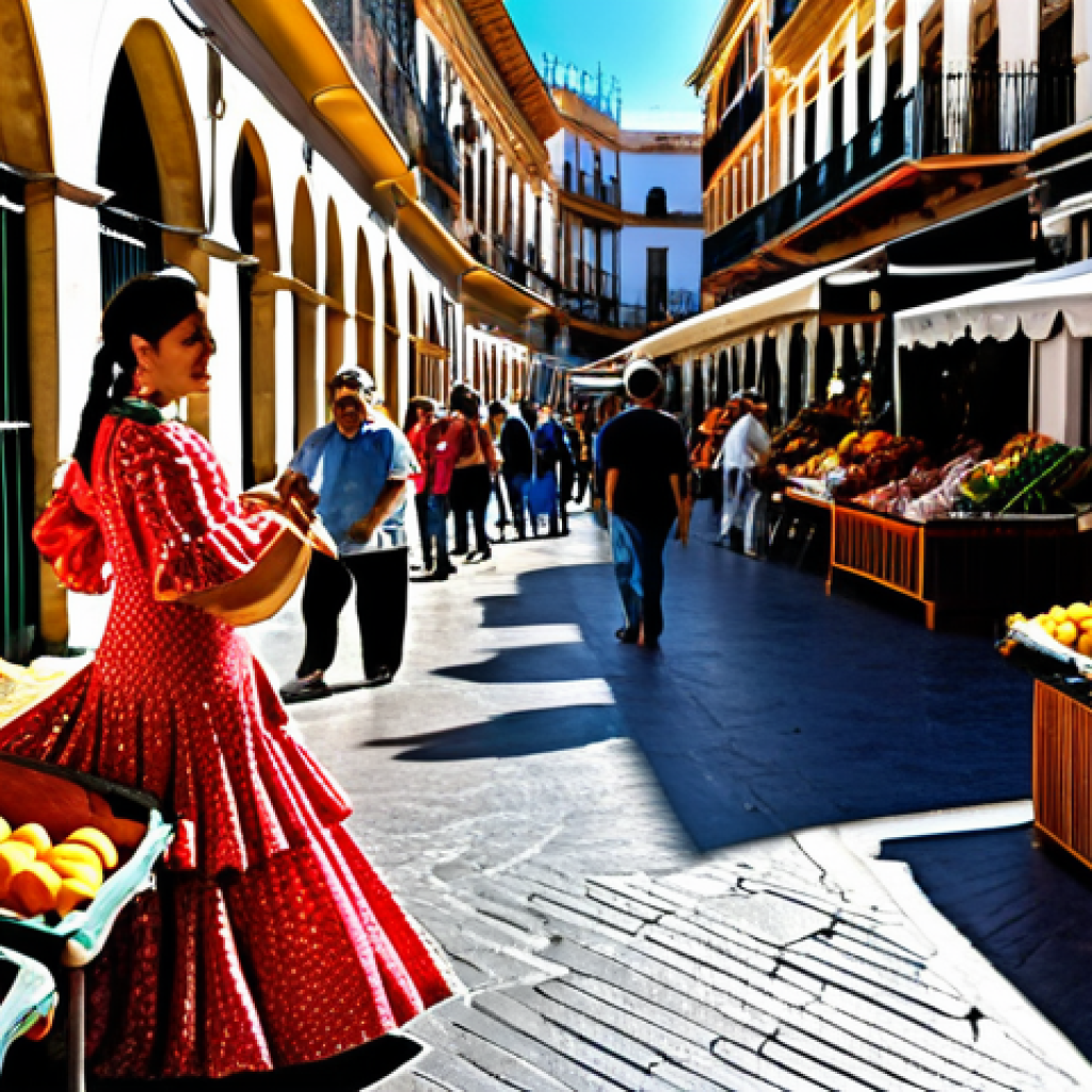 지방공무원 시험 주관 기관 정보 - **

A vibrant marketplace scene in Seville, Spain, filled with colorful stalls selling fresh produce...