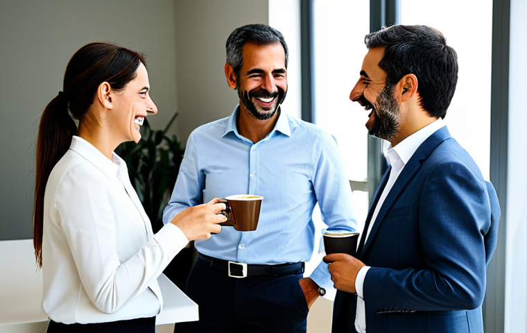 지방공무원 1년차 직무 적응기 - The Coffee Break**

"A group of friendly, fully clothed colleagues in a modern Spanish government of...
