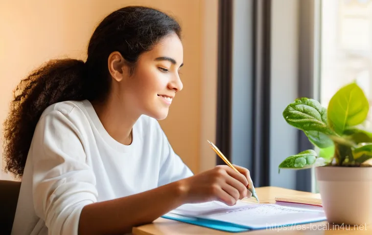 지방공무원 자격증 공부법 - **Prompt:** "A vibrant, hopeful image of a young adult (20s) standing in a brightly lit, modern Span...