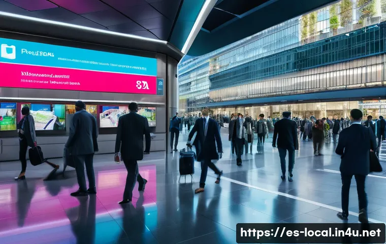지방공무원 주요 근무지역 장단점 - A vibrant urban scene in Madrid featuring public officials dressed in professional attire with moder...